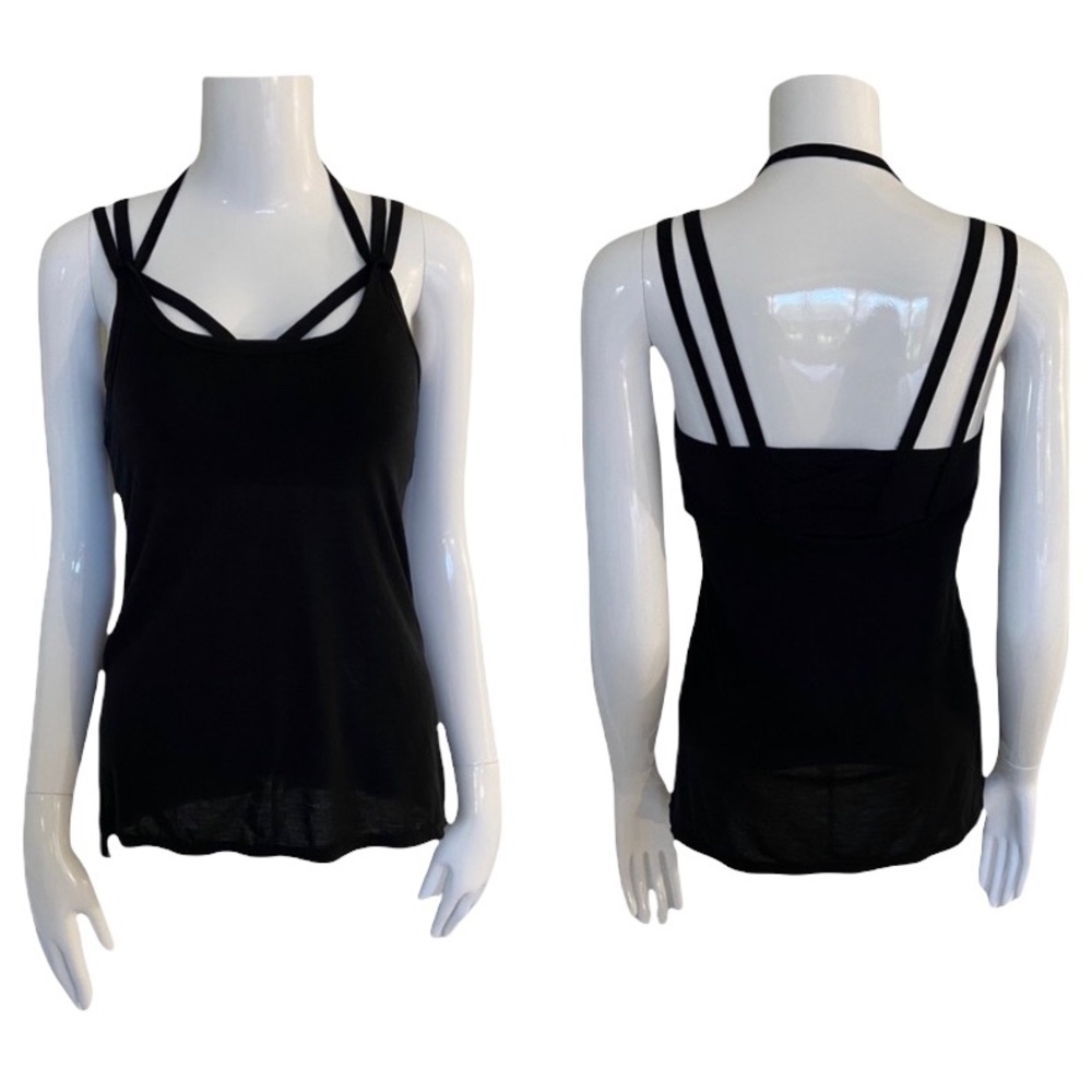 Athleta strappy tank top with built-in sports bra